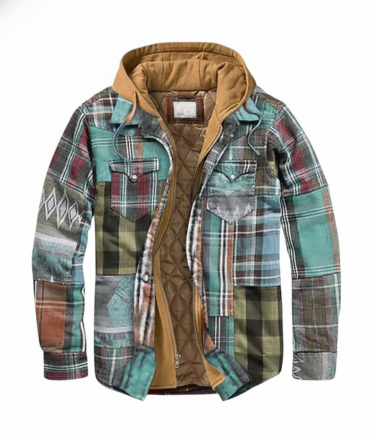 Plaid Hooded Jacket for Men