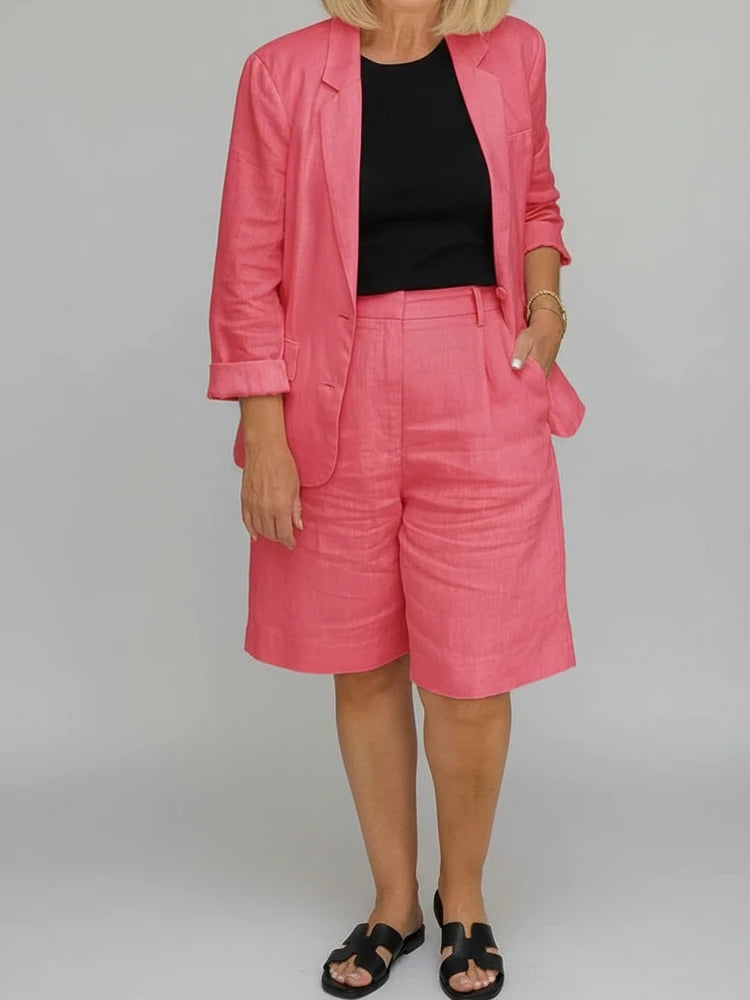 Relaxed Fit Blazer Set for Women