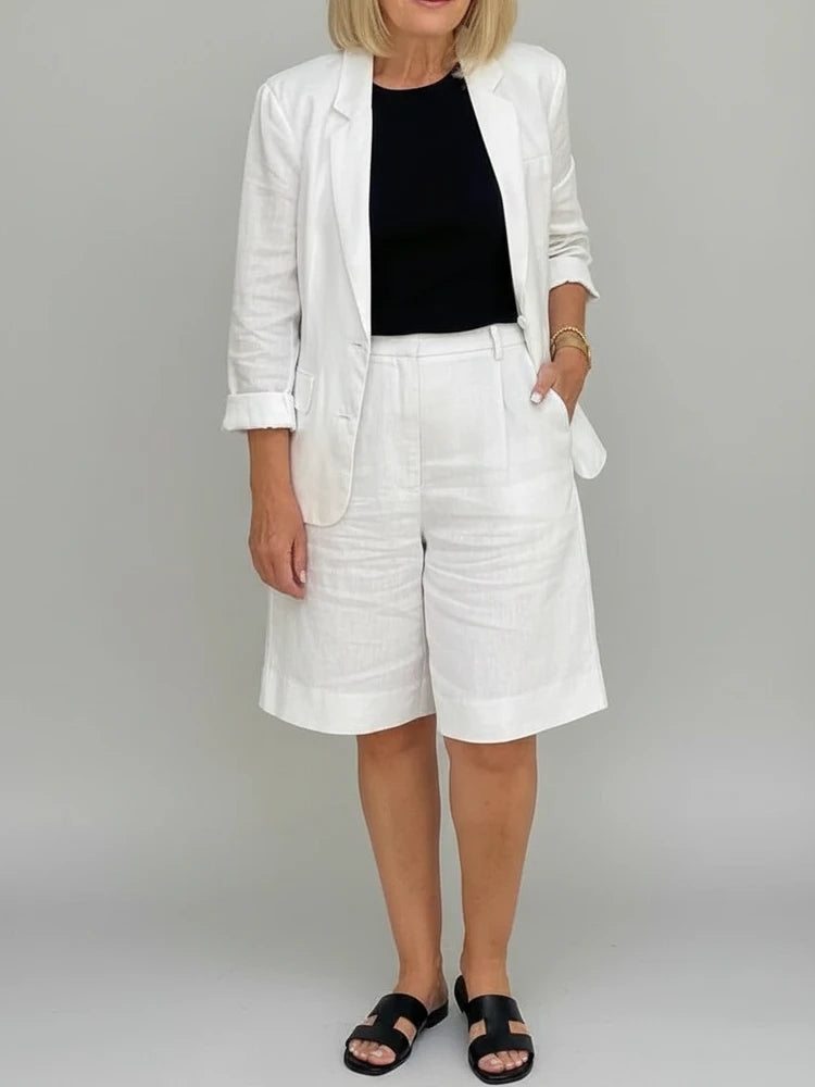 Relaxed Fit Blazer Set for Women