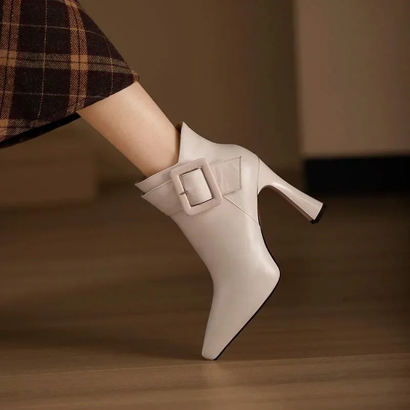 Image of Lena | Women's Pointed Toe Heeled Ankle Boots