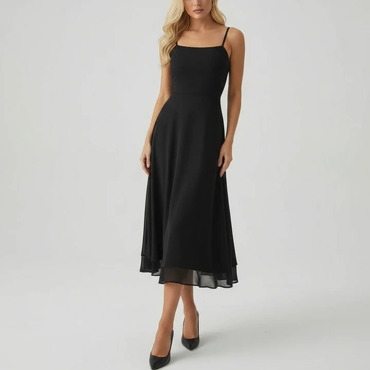 Sleeveless A-Line Midi Dress for Women