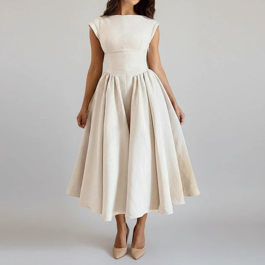 Nina | Women's Sleeveless A-Line Midi Dress