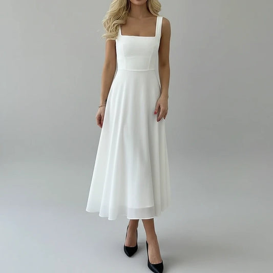 Sleeveless A-Line Midi Dress for Women