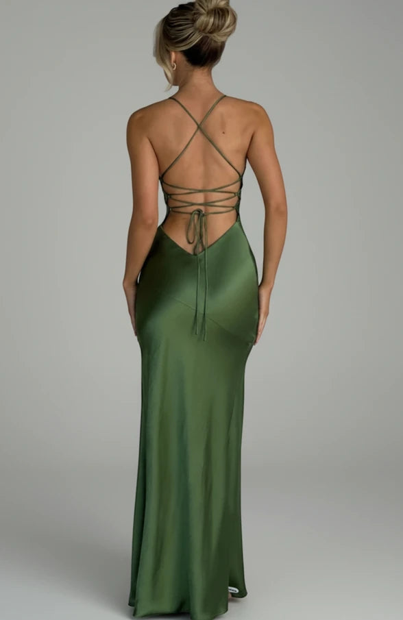 Madison | Women's Slit Spaghetti Strap Maxi Dress