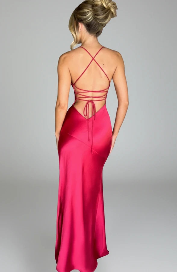 Madison | Women's Slit Spaghetti Strap Maxi Dress