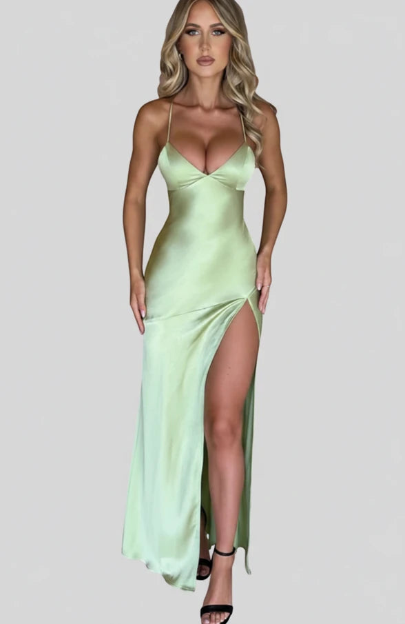 Madison | Women's Slit Spaghetti Strap Maxi Dress