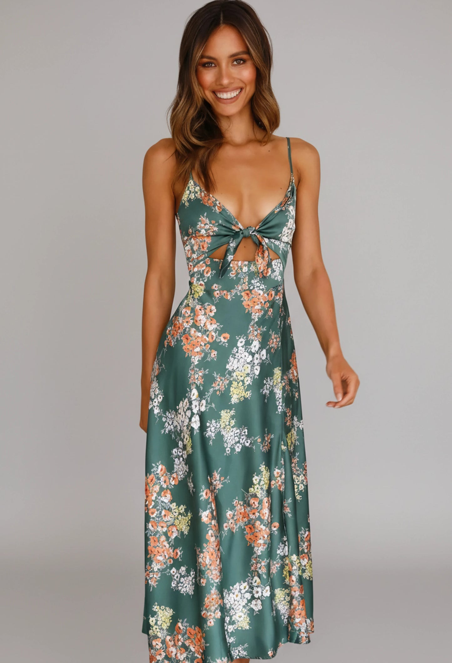 Spaghetti Strap Summer Midi Dress for Women