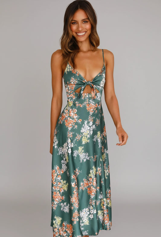 Spaghetti Strap Summer Midi Dress for Women