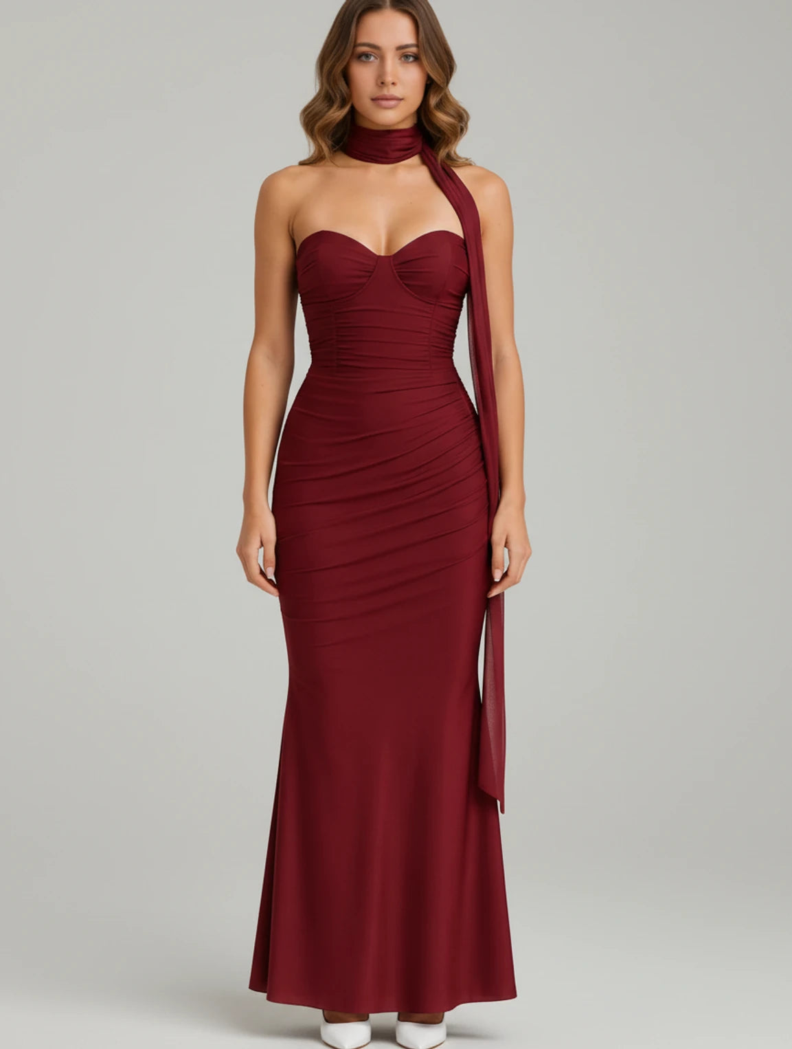 Strapless Bodycon Maxi Dress for Women