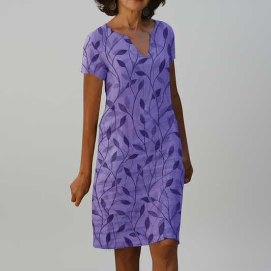V-Neck Summer Midi Dress for Women