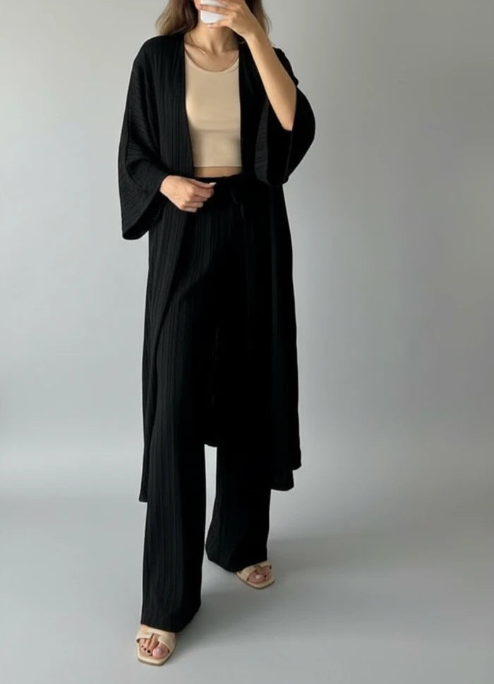 Wide Leg Two-Piece Pant Set for Women