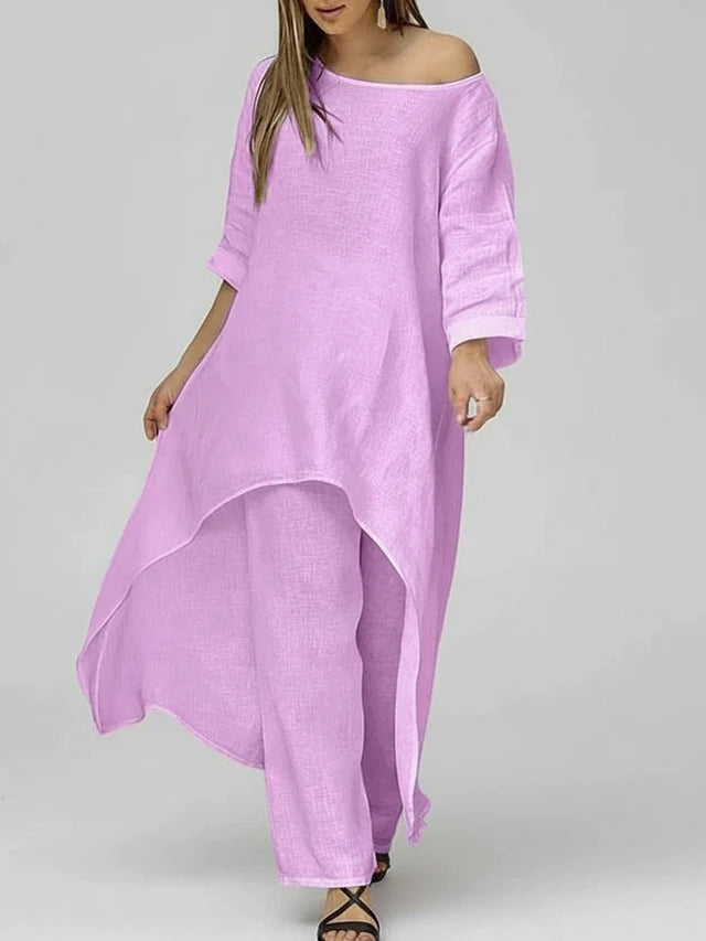 Wide Leg Two-Piece Set for Women