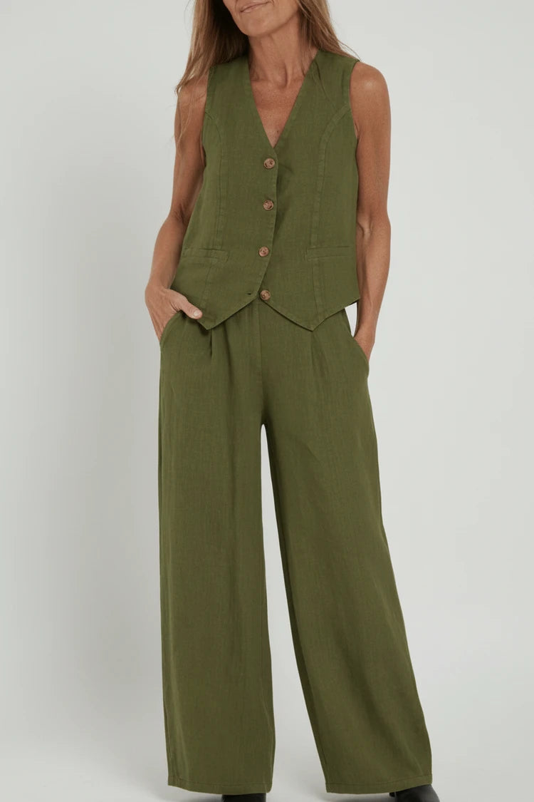 Wide Leg Two-Piece Set for Women