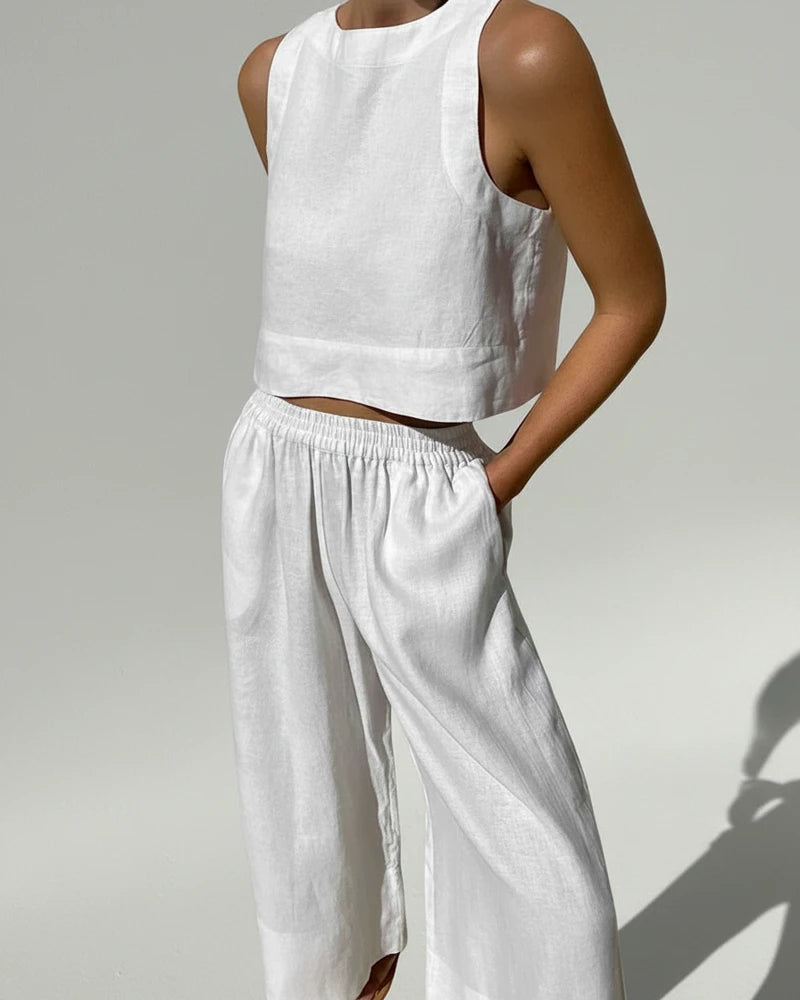 Wide Leg Two-Piece Set for Women