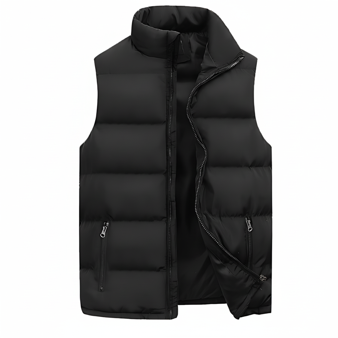 Zip Up Padded Puffer Vest for Men