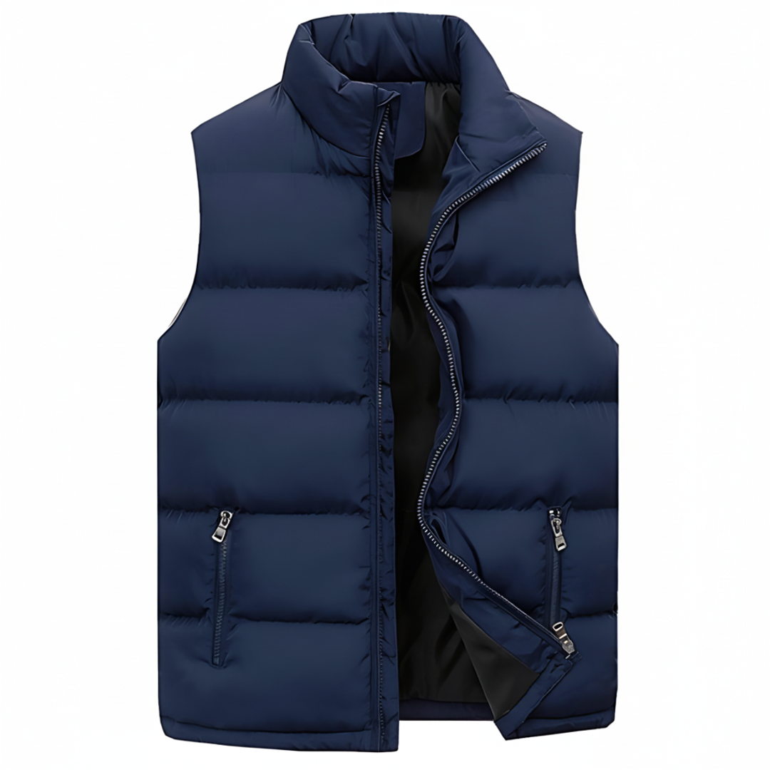 Zip Up Padded Puffer Vest for Men