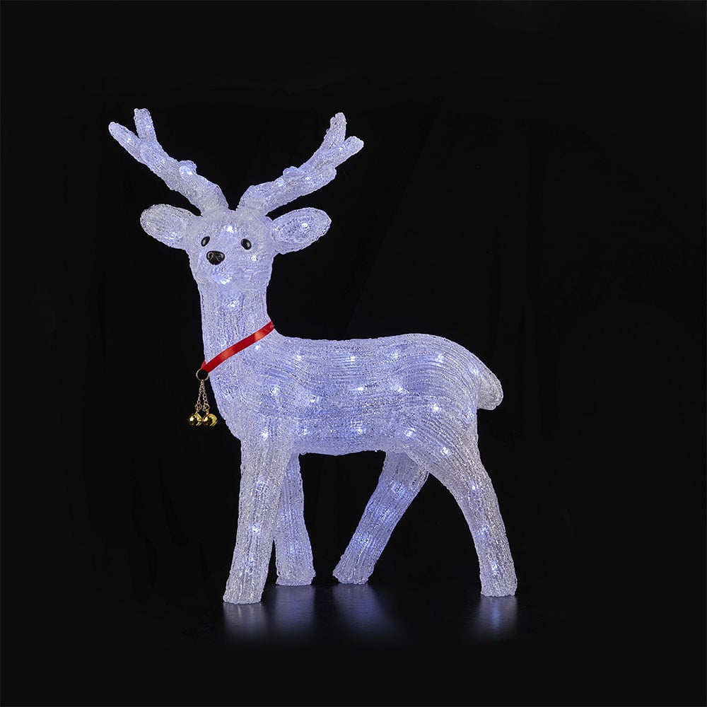 Acrylic Reindeer with LED Lights - Height 57 cm