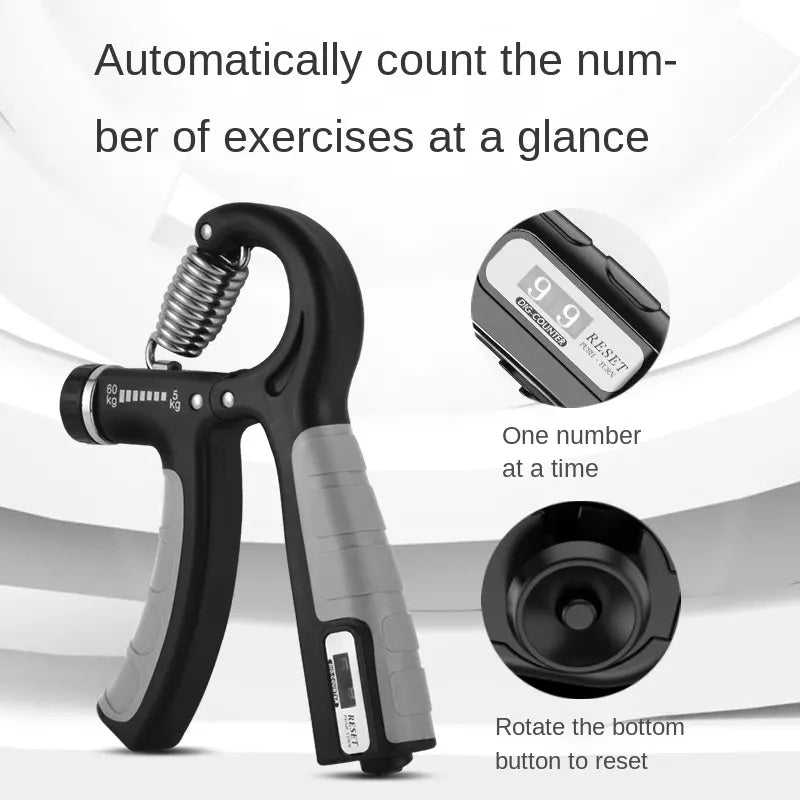 Adjustable Grip Strengthener with Counter
