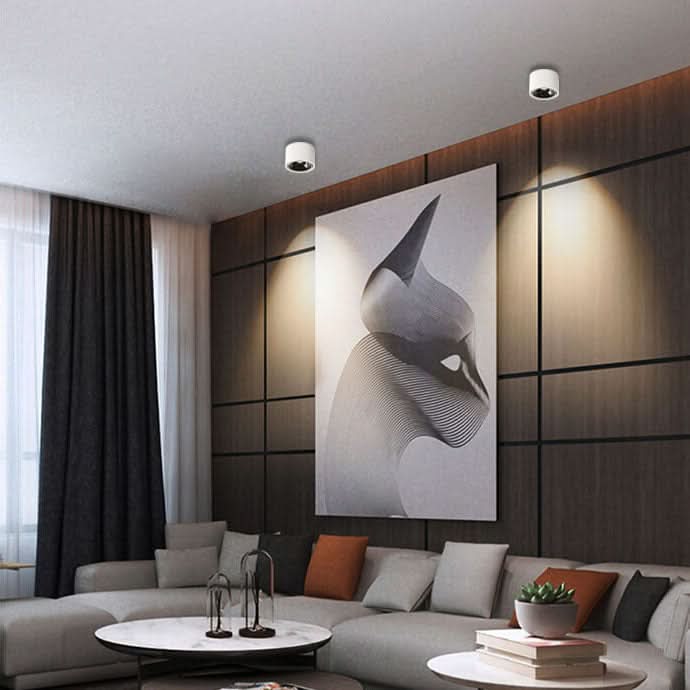 Adjustable LED Flush Mount Ceiling Spotlight