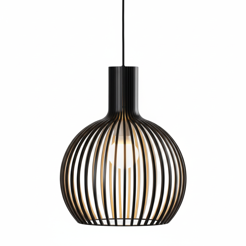 Adjustable Wooden Pendant Light – Vintage LED Lighting