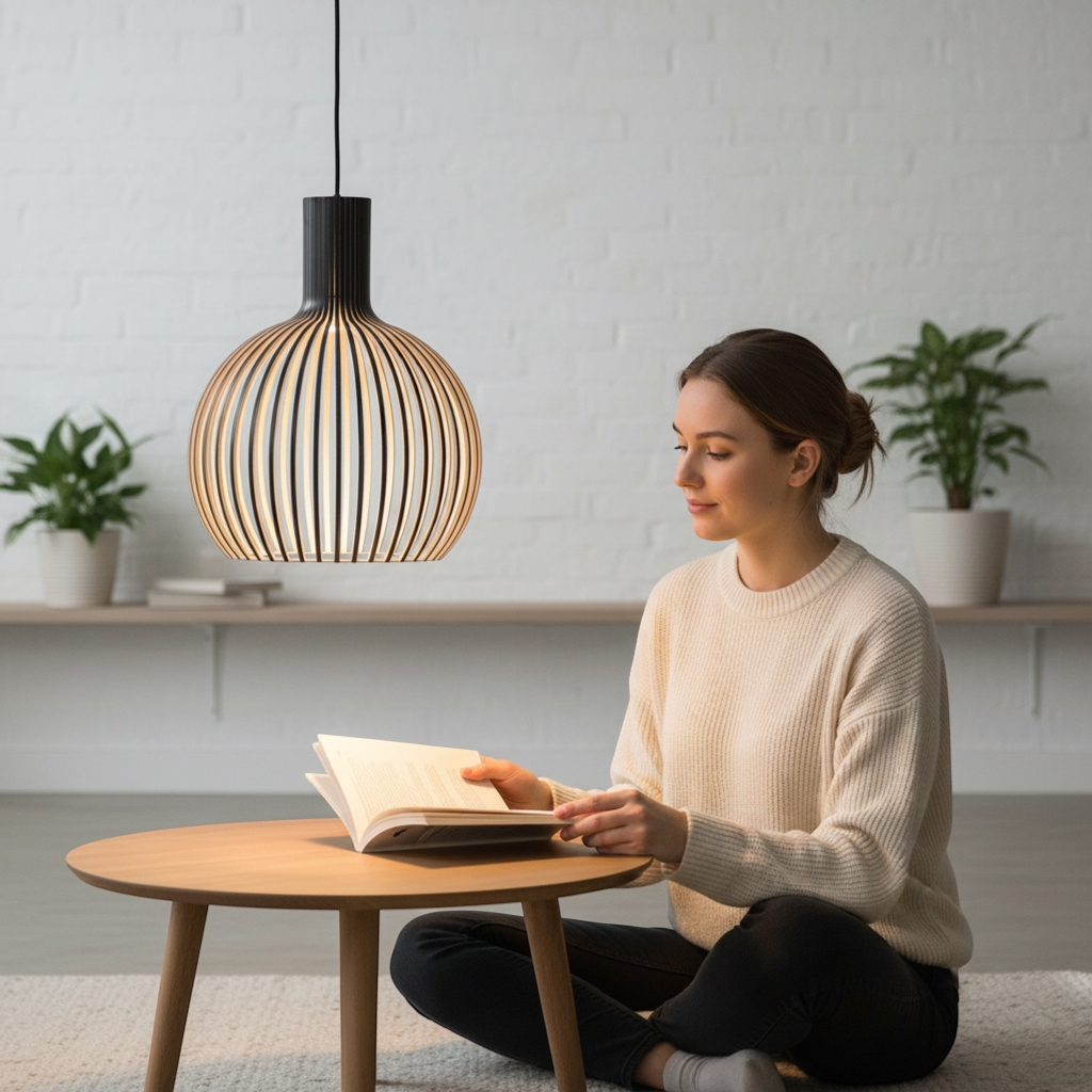 Adjustable Wooden Pendant Light – Vintage LED Lighting