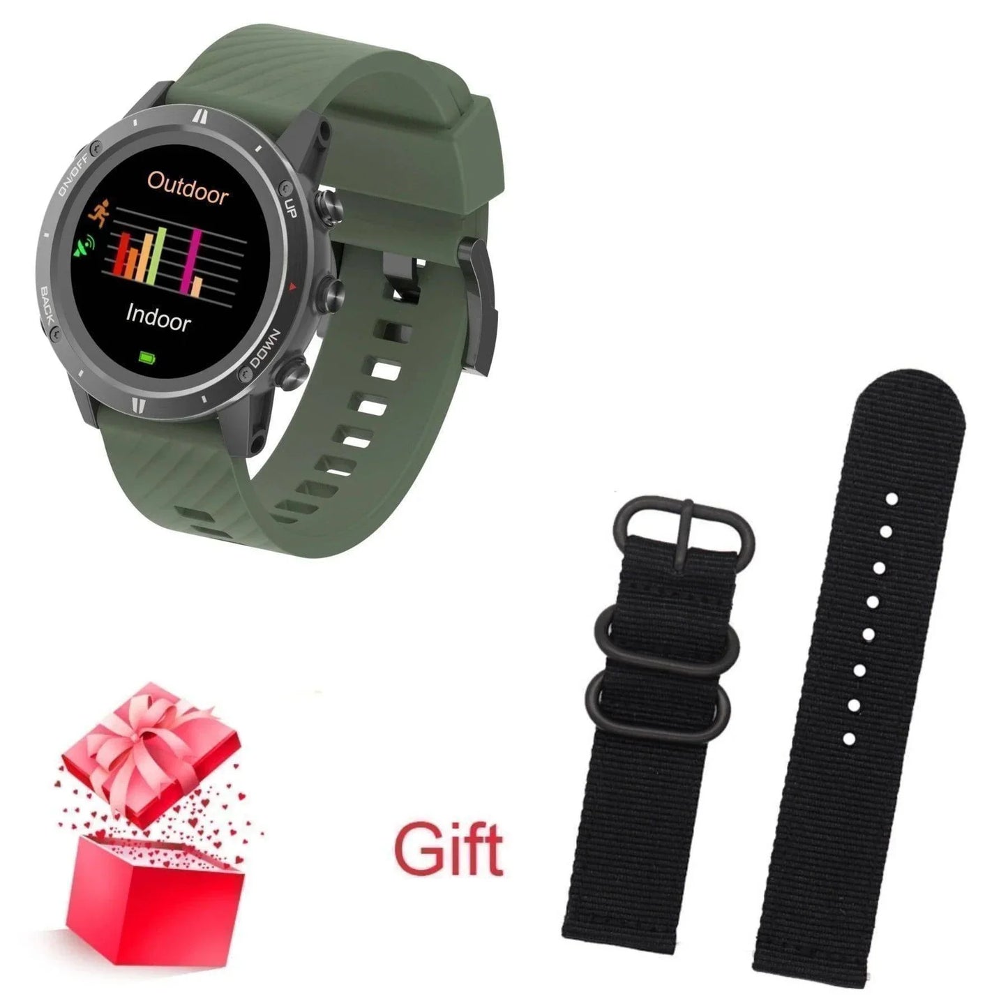 Adults' Outdoor GPS Sports Smartwatch with Heart Rate & Altimeter