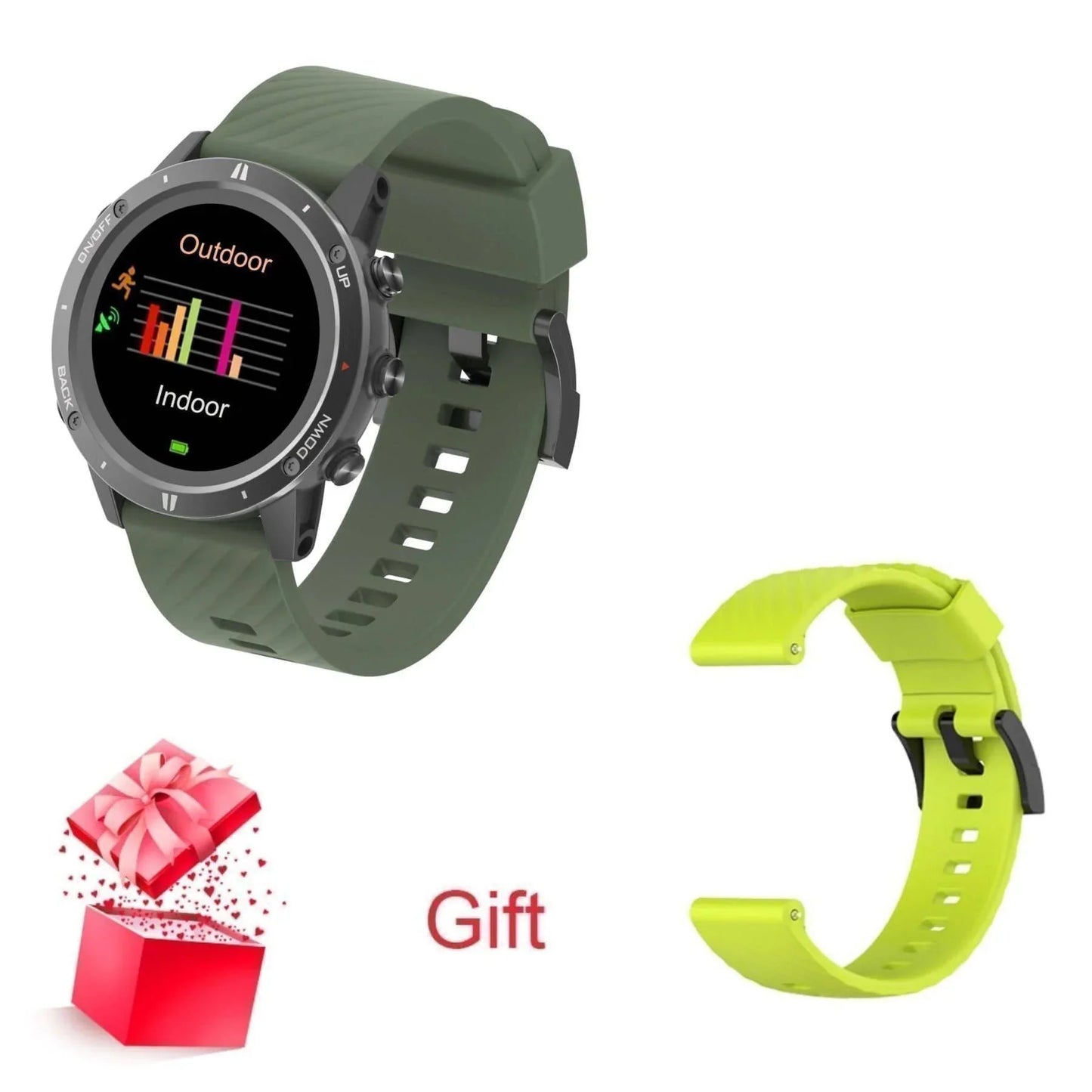 Adults' Outdoor GPS Sports Smartwatch with Heart Rate & Altimeter