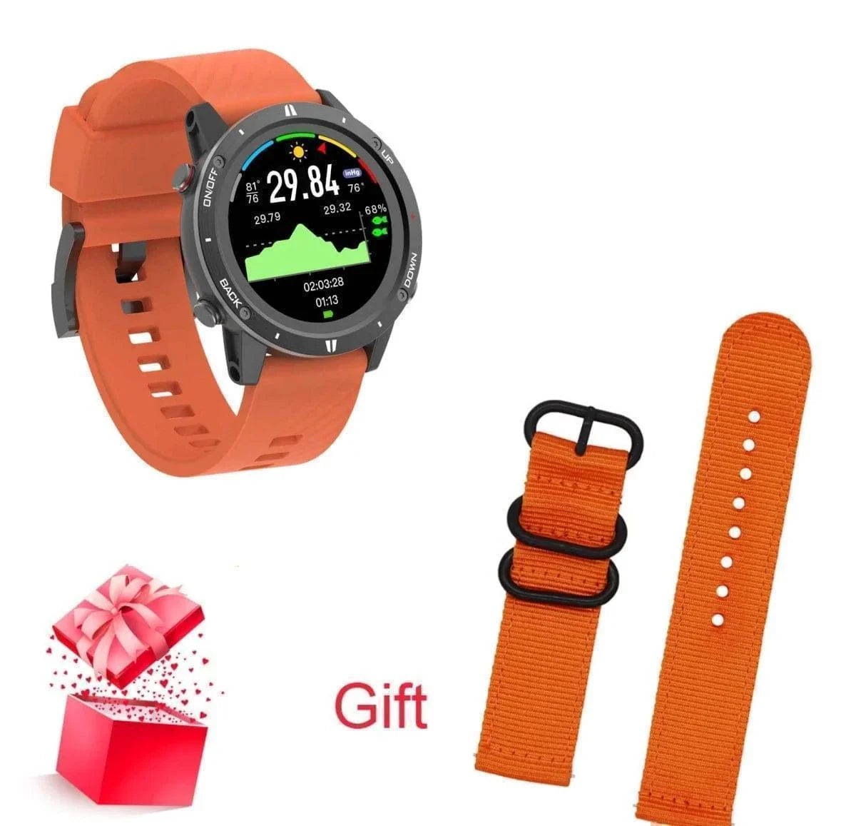 Adults' Outdoor GPS Sports Smartwatch with Heart Rate & Altimeter