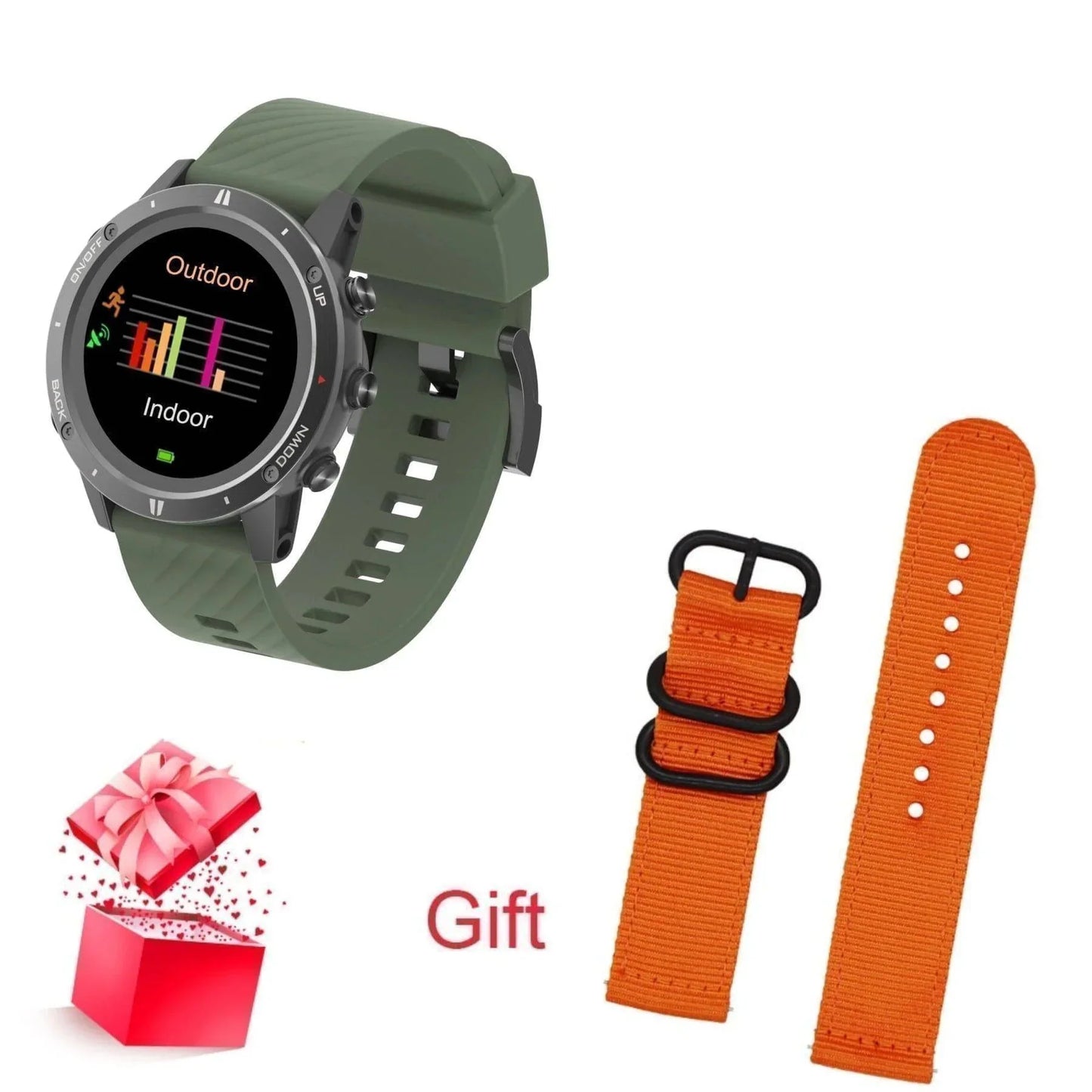 Adults' Outdoor GPS Sports Smartwatch with Heart Rate & Altimeter