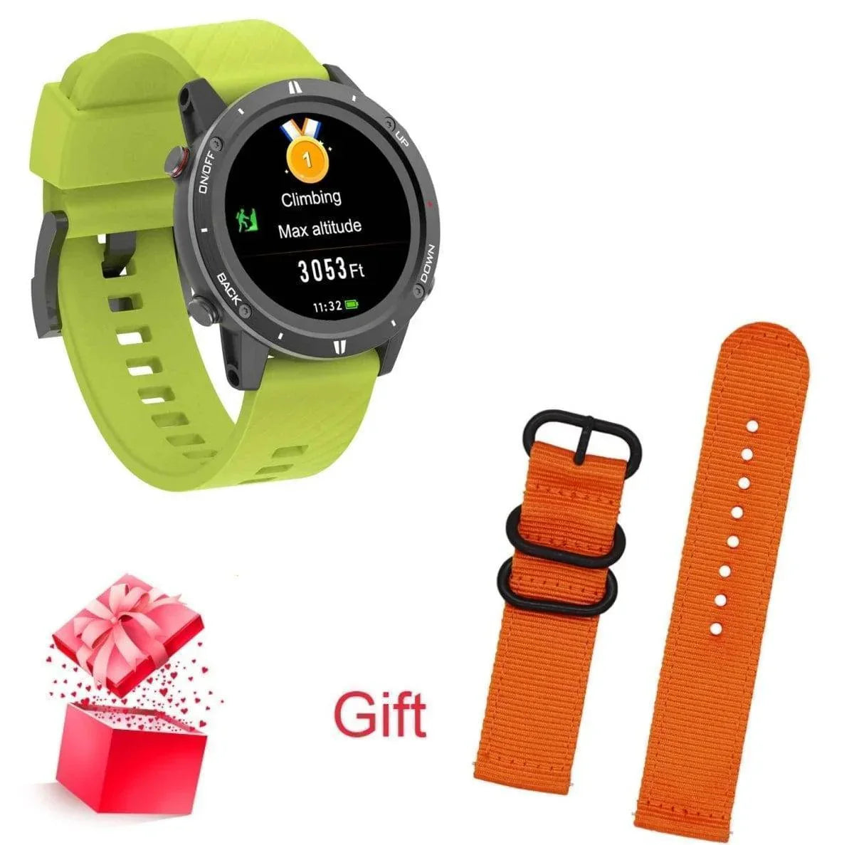 Adults' Outdoor GPS Sports Smartwatch with Heart Rate & Altimeter