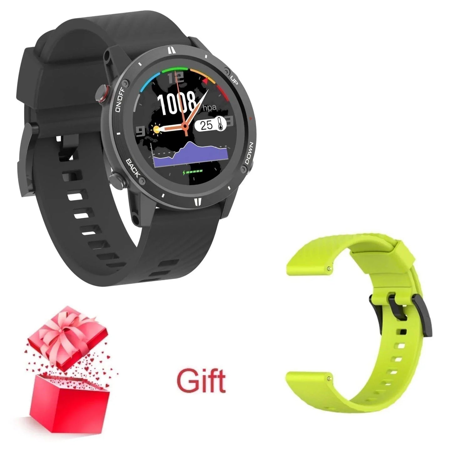 Adults' Outdoor GPS Sports Smartwatch with Heart Rate & Altimeter