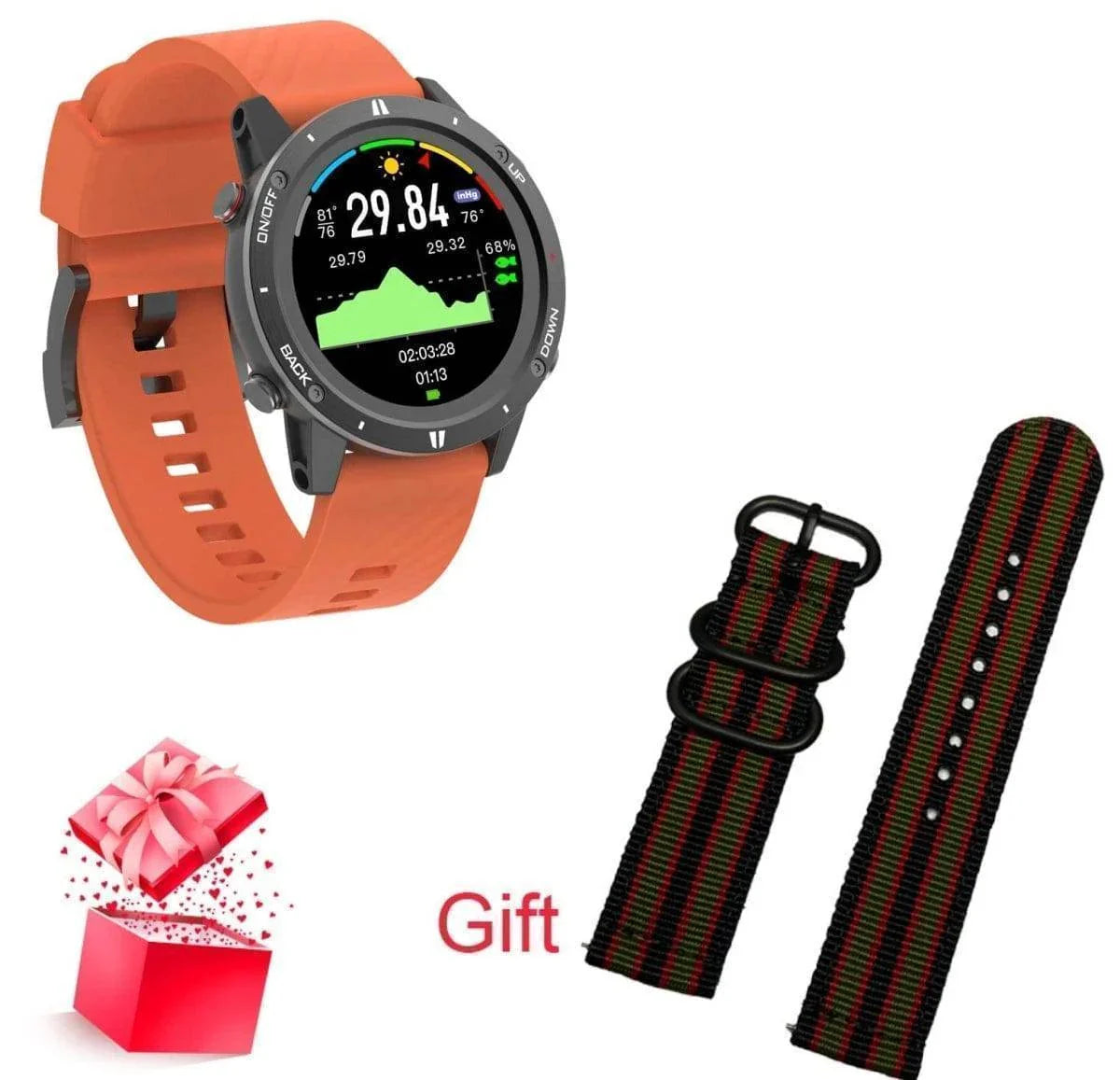Adults' Outdoor GPS Sports Smartwatch with Heart Rate & Altimeter