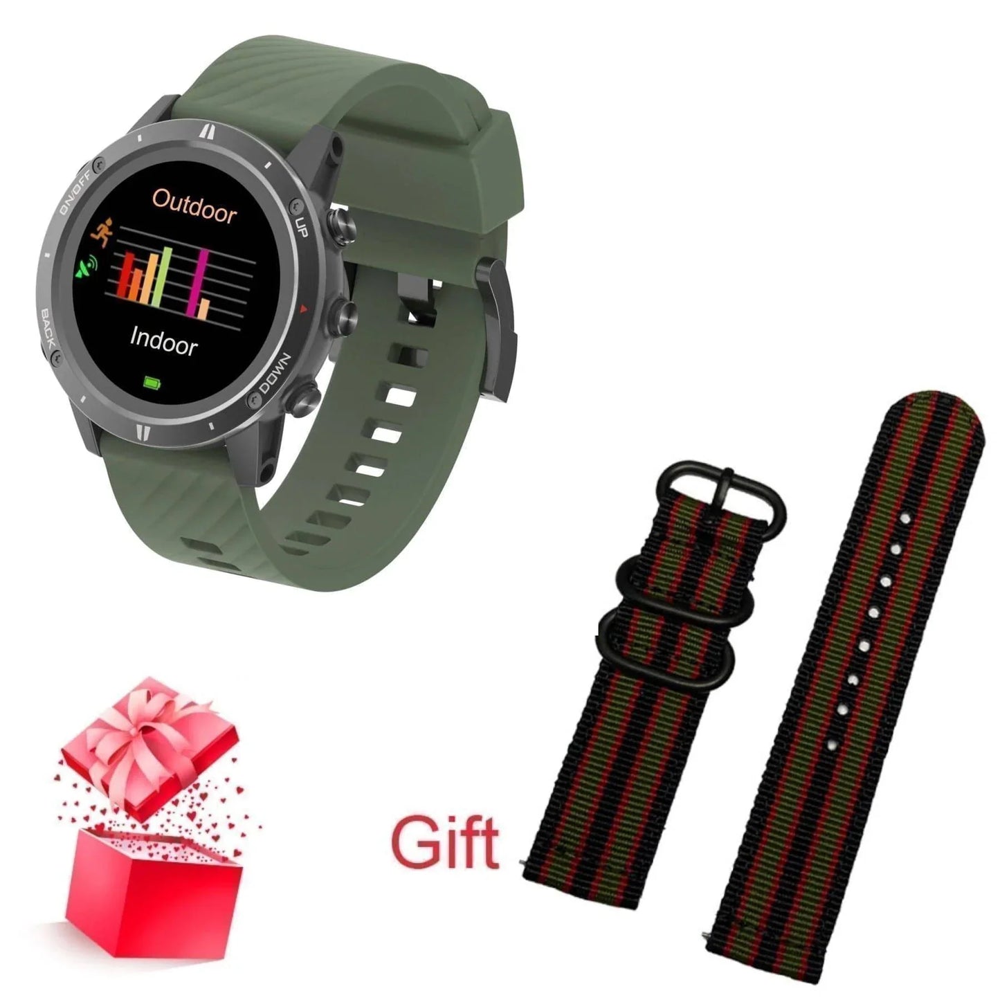 Adults' Outdoor GPS Sports Smartwatch with Heart Rate & Altimeter