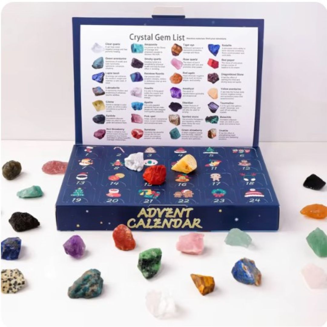 Advent Calendar - Countdown to Christmas with 24 Magical Crystals