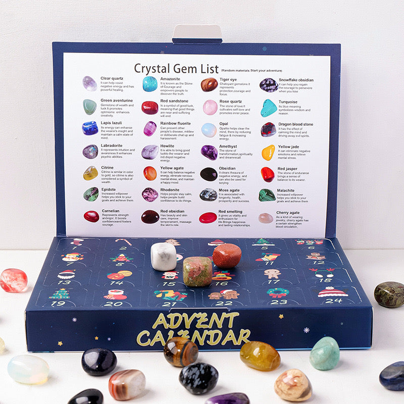 Advent Calendar - Countdown to Christmas with 24 Magical Crystals