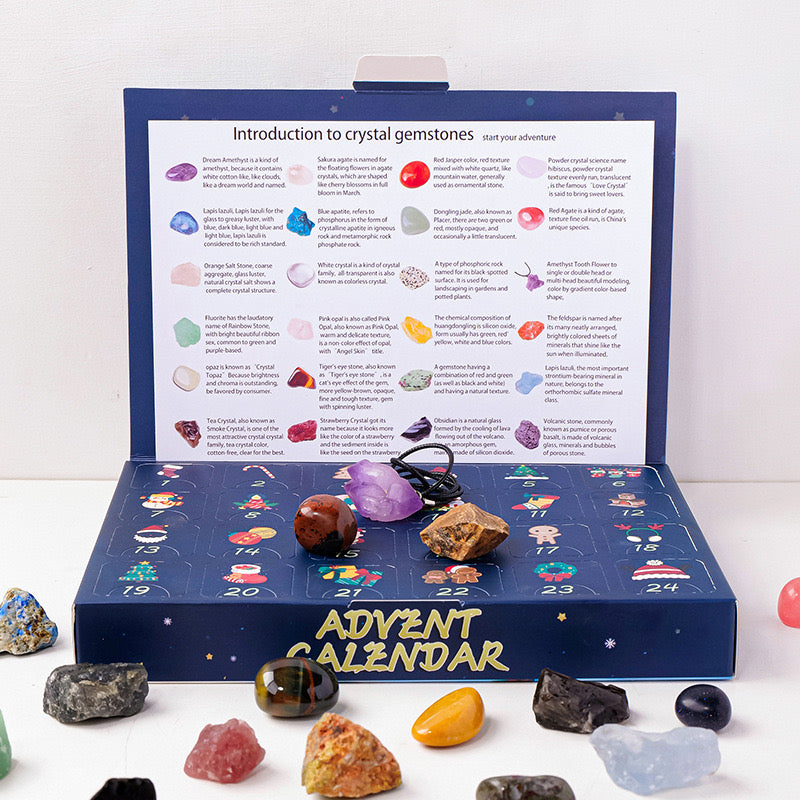 Advent Calendar - Countdown to Christmas with 24 Magical Crystals
