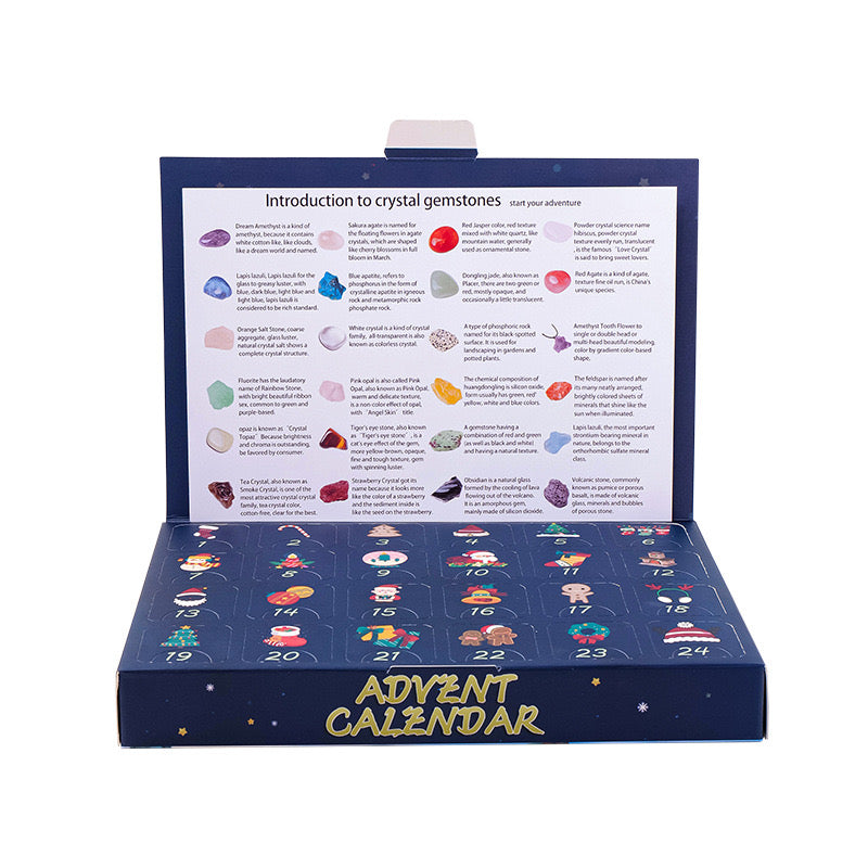 Advent Calendar - Countdown to Christmas with 24 Magical Crystals