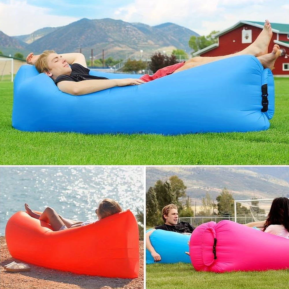 Air Bean Inflatable Lounge Chair/Sack for Beach, Garden or Festival