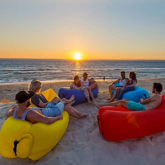 Air Bean Inflatable Lounge Chair/Sack for Beach, Garden or Festival
