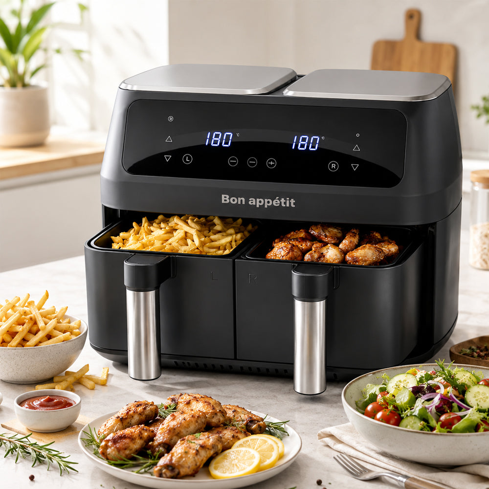Air Fryer 8.0 L - Double - 2 Baskets and 2,400 Watts