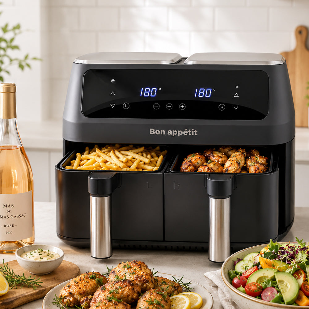 Air Fryer 8.0 L - Double - 2 Baskets and 2,400 Watts