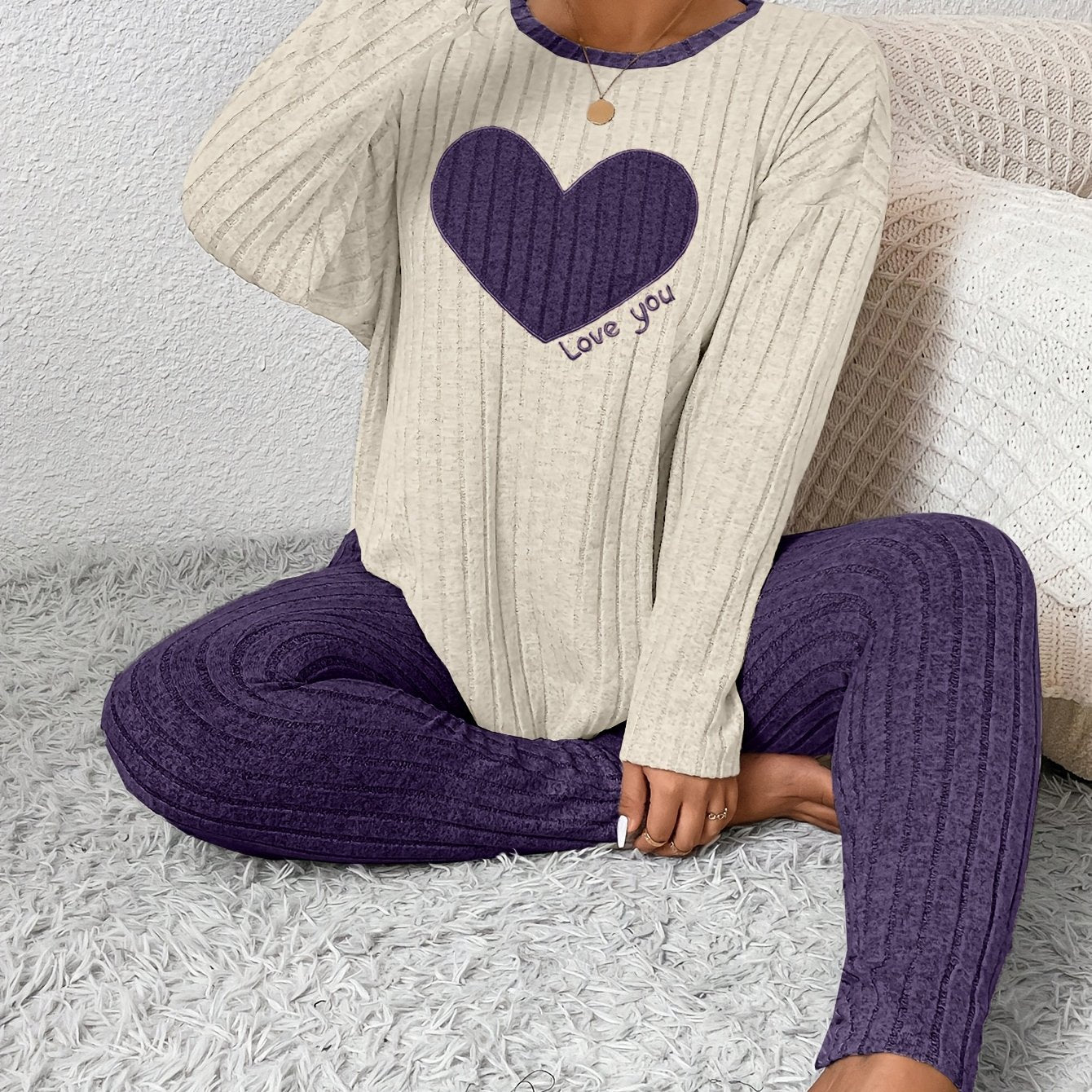 Image of Alana | Women's Long Sleeve Ribbed Two-Piece Set