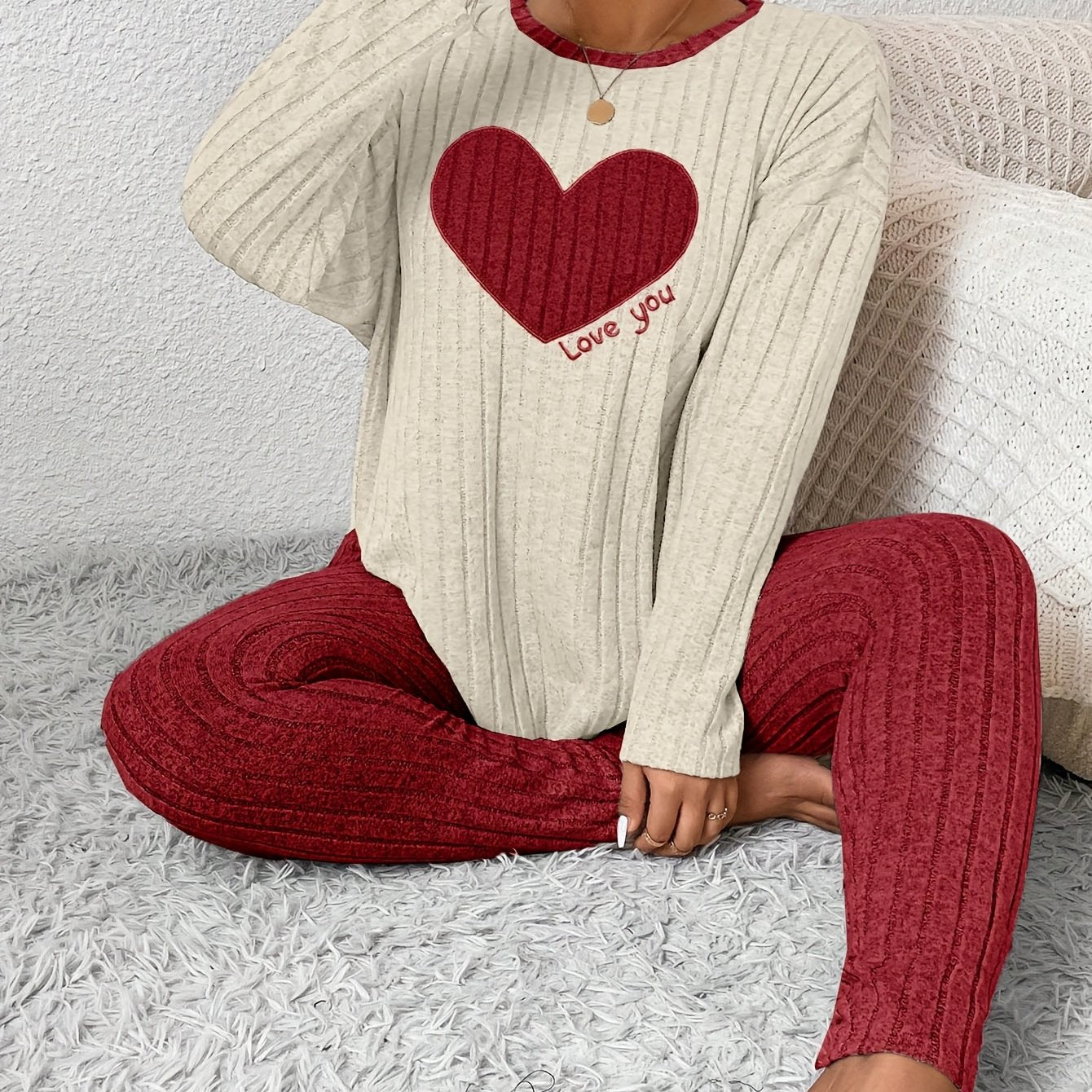 Image of Alana | Women's Long Sleeve Ribbed Two-Piece Set