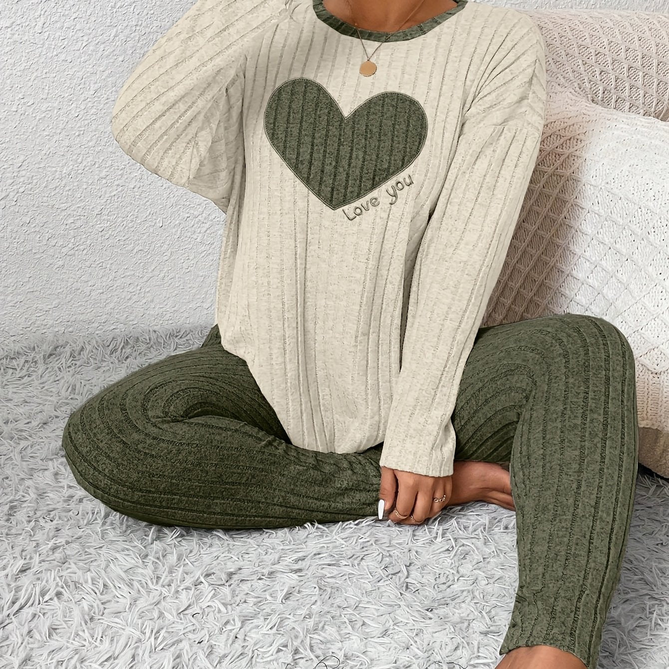 Image of Alana | Women's Long Sleeve Ribbed Two-Piece Set