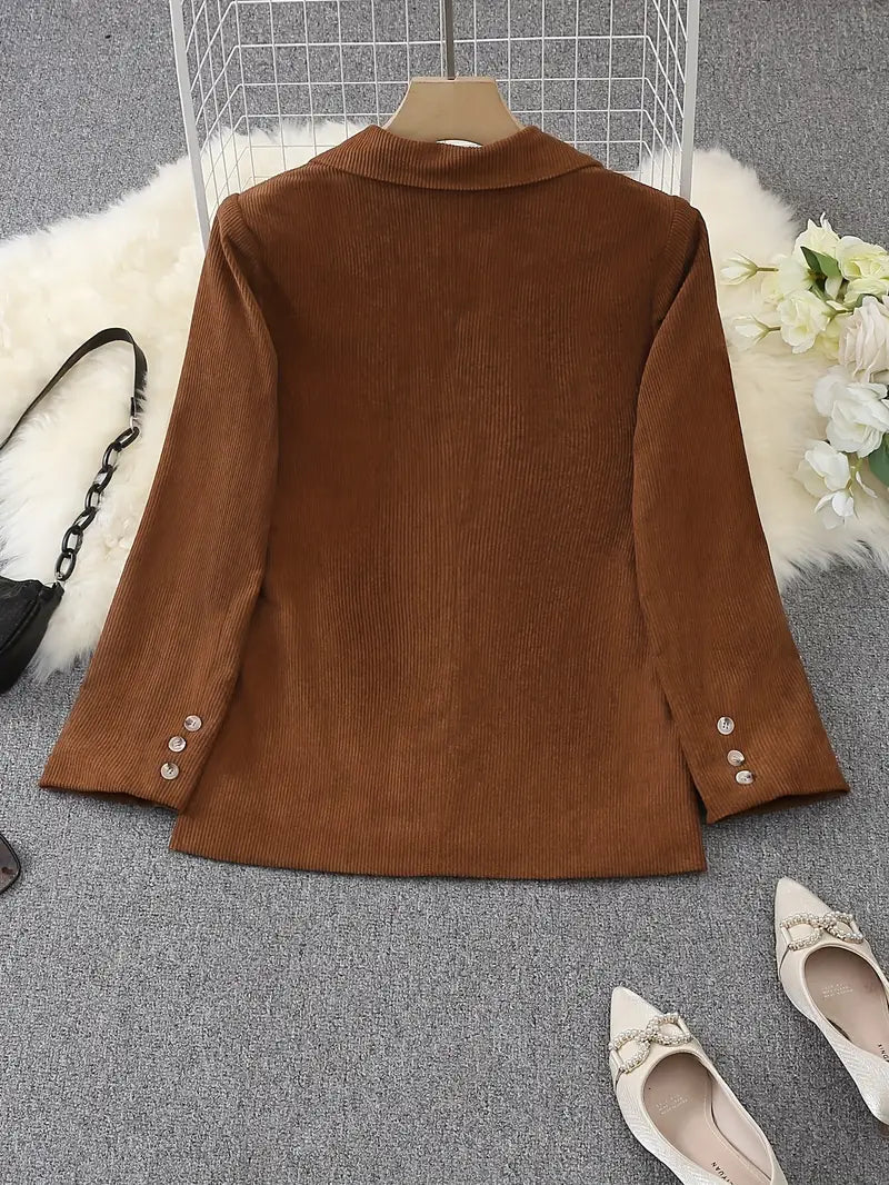 Image of Alison | Women's Single-Breasted Corduroy Blazer