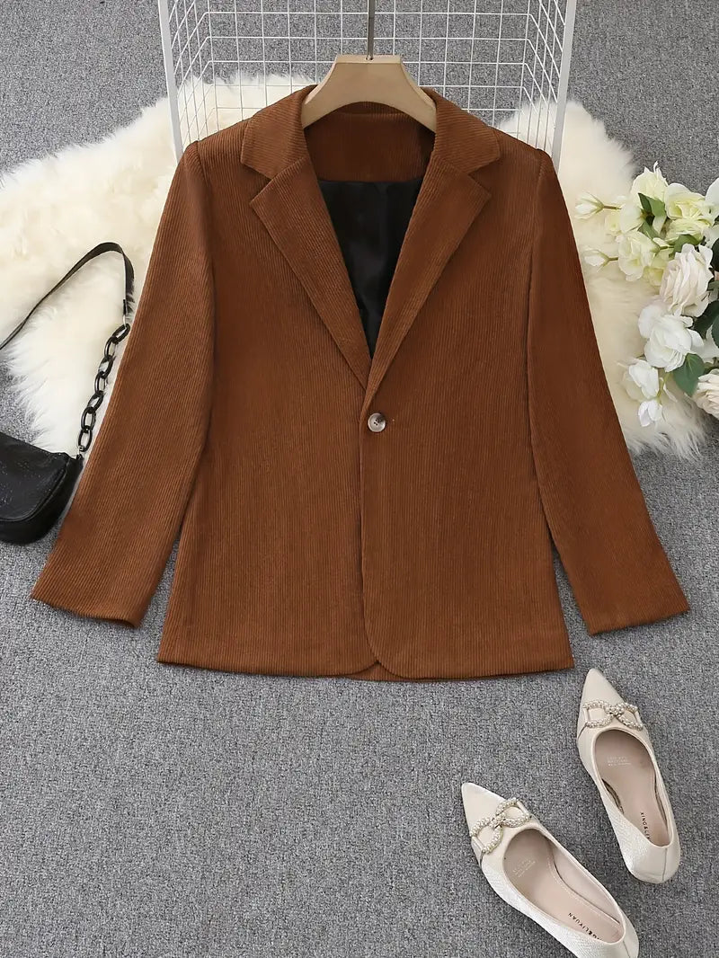 Image of Alison | Women's Single-Breasted Corduroy Blazer