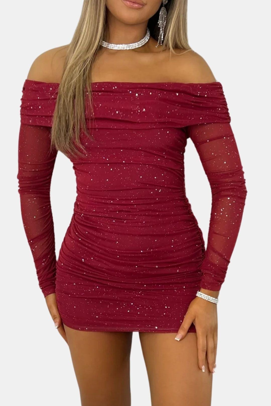 Image of Amanda | Women's Off the Shoulder Mini Dress