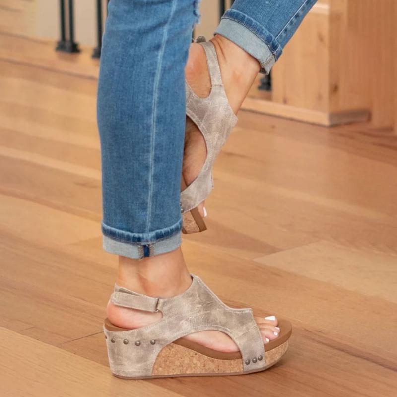 Image of Amanda | Women's Wedge Open Toe Sandals