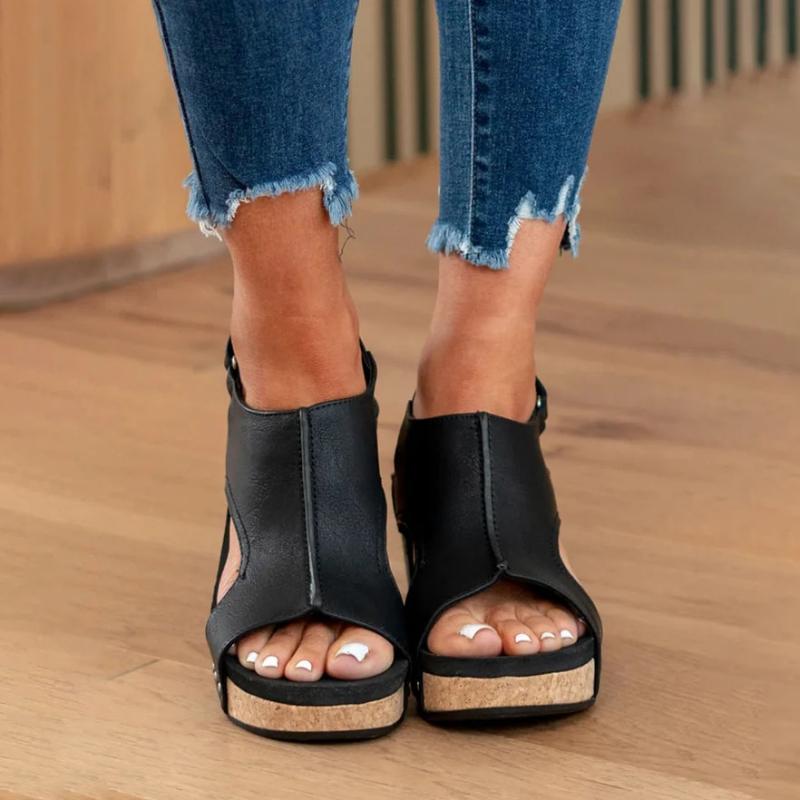 Image of Amanda | Women's Wedge Open Toe Sandals
