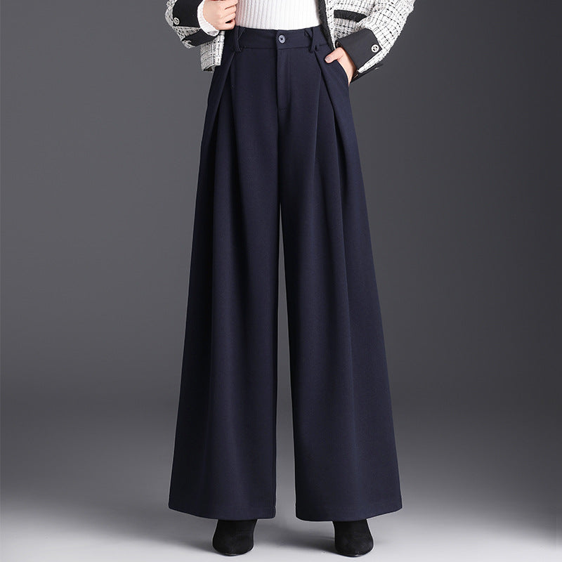 Image of Amber | Women's High-Waisted Pleated Wide Leg Pants